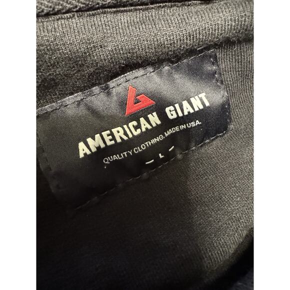 NWOT American Giant Men’s Classic Pullover Hoodie Large Heavyweight Black - Picture 6 of 7
